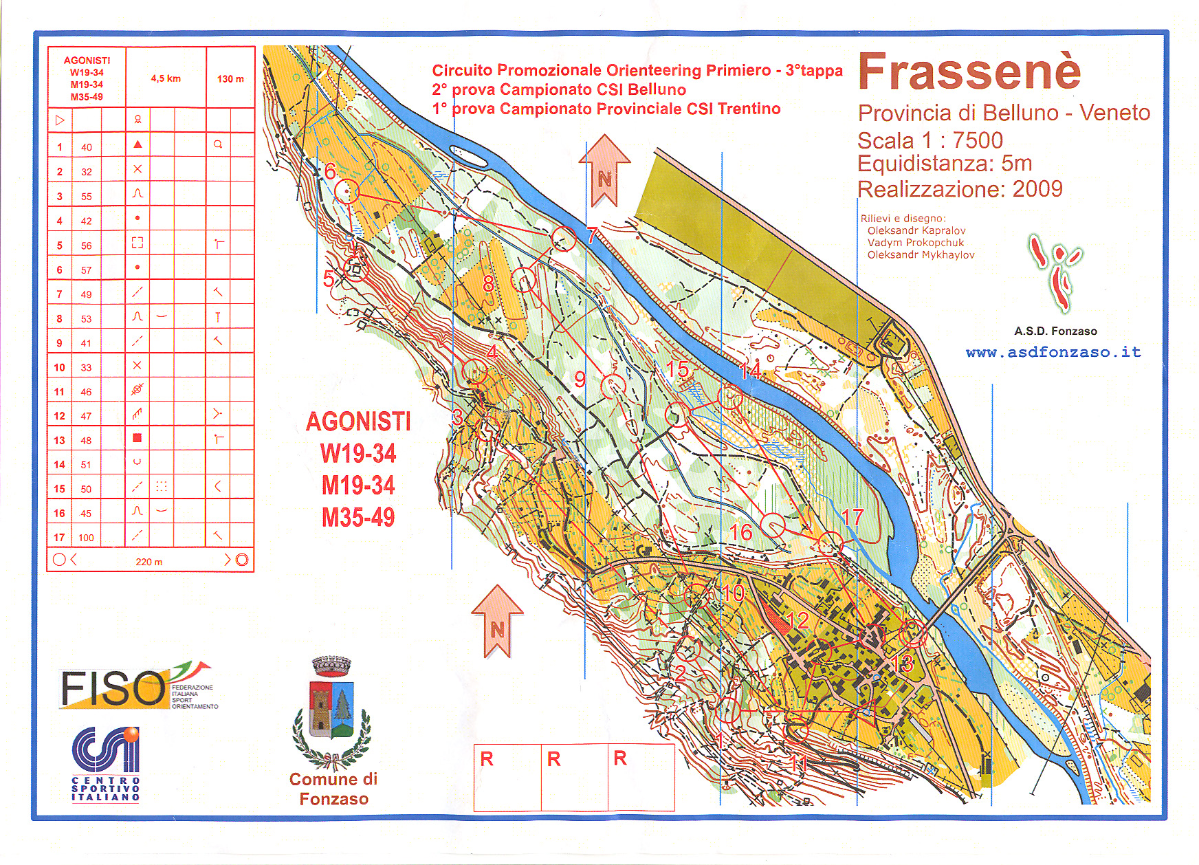 1^ prova Campionato Provinciale CSI Trentino 2015 (22/03/2015)